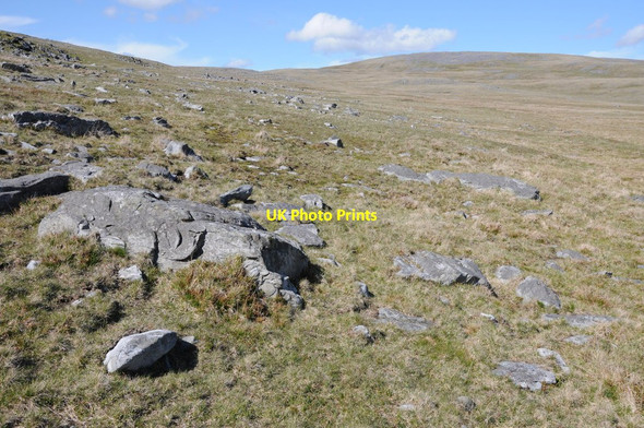 Photo 6"x4" Rocks on the slopes of Garreg Lwyd Rhosaman c2012