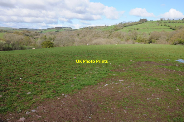 Photo 6"x4" Farmland in the Usk valley Pont ar Hydfer c2012
