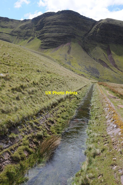 Photo 6"x4" Leat feeding Llyn y Fan Fach Afon Sychlwch c2012 P1