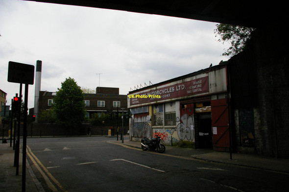 Photo 6"x4" Old Bethnal Green Road, E2: looking east under the railway Bethnal Green c2012