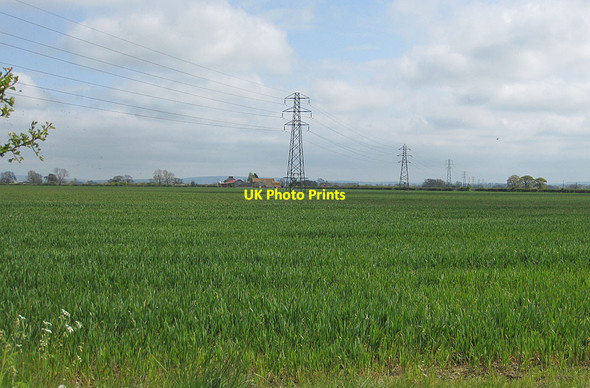 Photo 6"x4" Power lines Barton-le-Street c2012
