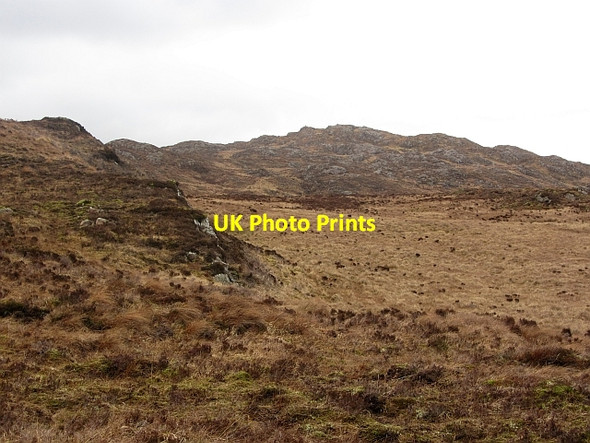Photo 6"x4" Moorland beneath Sg\u00c3\u00b2rach Breac Teangue\/An Teanga c2012