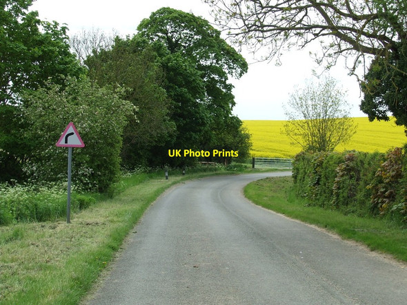 Photo 6"x4" Bend In Road Dalham c2012