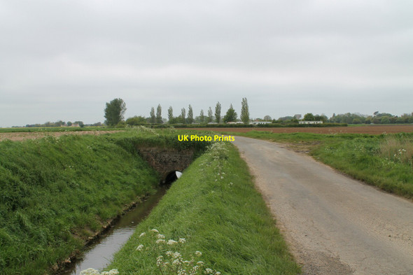 Photo 6"x4" Shaw Lane and bridge over drain Hurn's End c2012