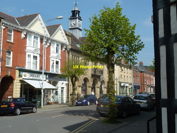 Photo 6"x4" Great Oak Street and the town hall, Llanidloes Llanidloes c2012