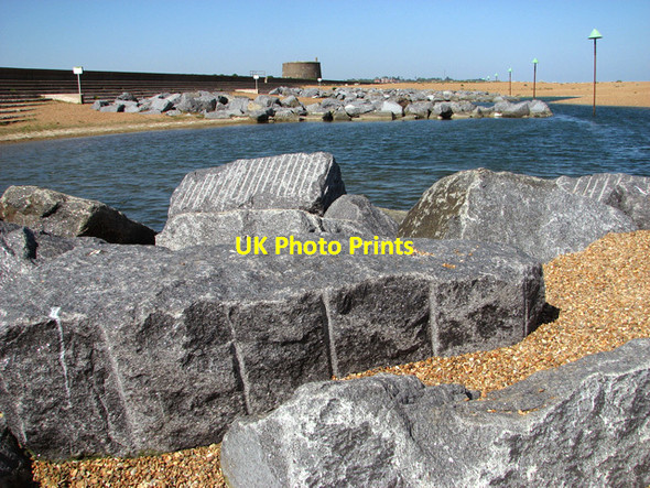 Photo 6"x4" Norwegian rock groynes at Felixstowe Ferry beach Felixstowe c2012