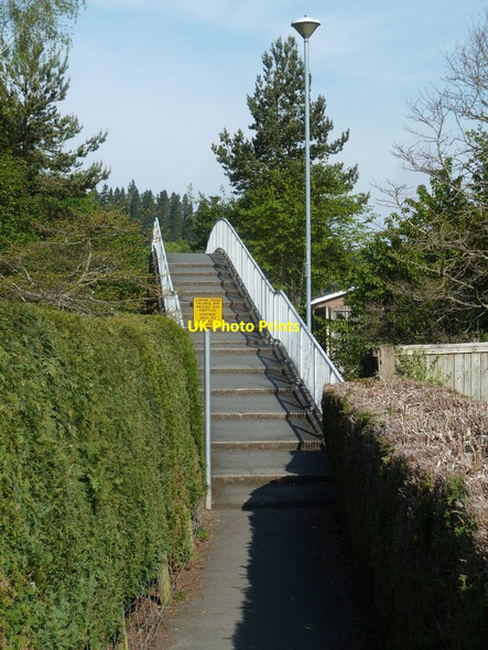 Photo 6"x4" Footbridge over the A470 to the centre of Llanidloes Llanidloes c2012