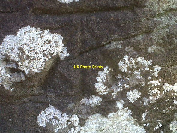 Photo 6"x4" Ordnance Survey Benchmark - Llanwnnen, St. Gwynin's Church Llanwnnen c2012