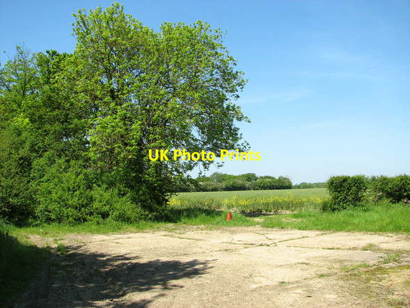 Photo 6"x4" Concrete hard standing beside Wash Lane Hedenham c2012
