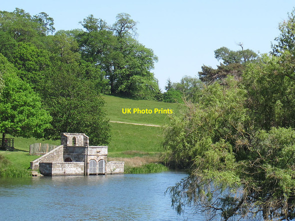 Photo 6"x4" Petworth Park: Boat house on the Upper Pond Hampers Green c2012