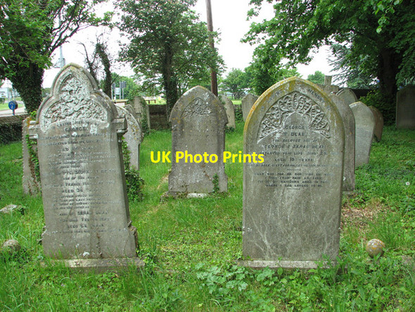 Photo 6"x4" Old gravestones in St Mary's churchyard, Stow-cum-Quy Stow cum Quy c2012