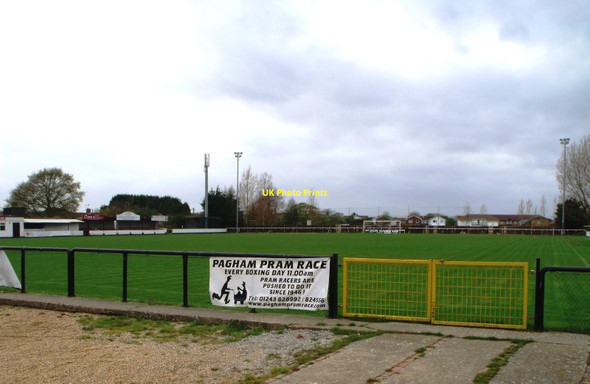Photo 6"x4" Nyetimber Lane, home of Pagham Football Club Nyetimber c2012