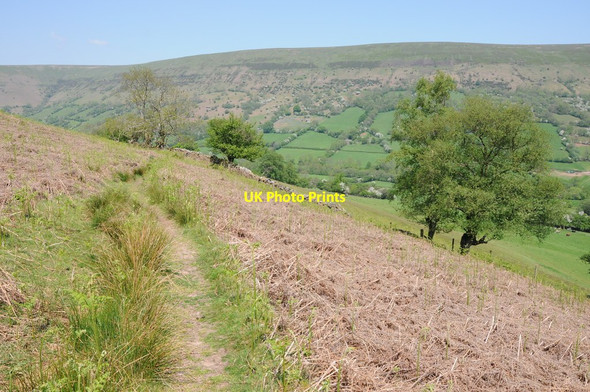 Photo 6"x4" Footpath above the Vale of Ewyas Llanthony c2012