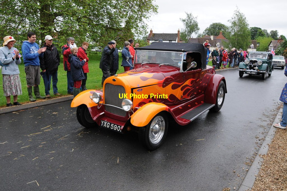 Photo 6"x4" Jubilee classic car procession 6 Twyning Green c2012