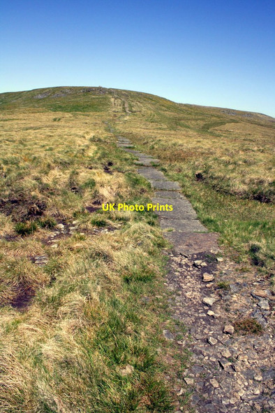 Photo 6"x4" Pennine Way approaches Crag End Beacon Cotterdale c2012