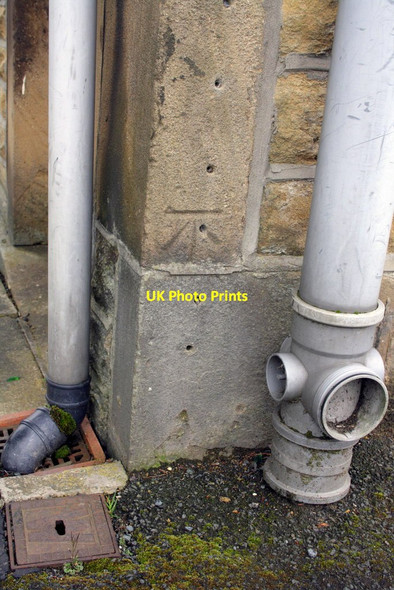 Photo 6"x4" Benchmark on #41 Cartmel Road Keighley c2012