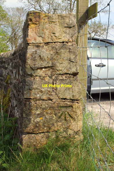 Photo 6"x4" Benchmark on west parapet of Deepdale Bridge Deepdale\/SD8979 c2012