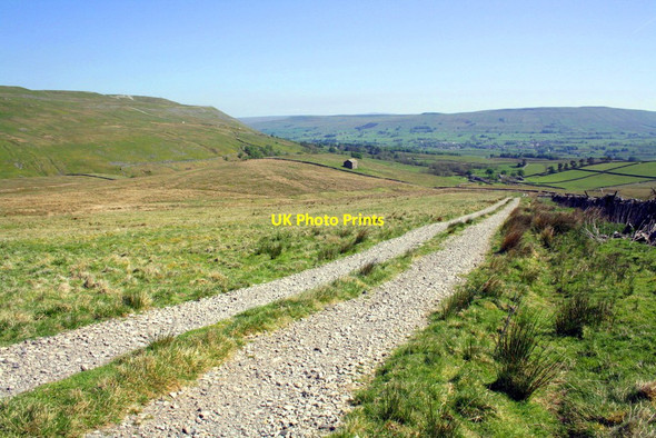 Photo 6"x4" Shooting track across Fossdale Pasture Cotterdale c2012