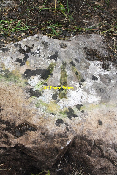 Photo 6"x4" Benchmark on rock beside road in Langstrothdale Beckermonds c2012