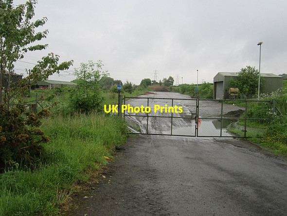 Photo 6"x4" Hardstanding beside the railway Burnwynd c2012