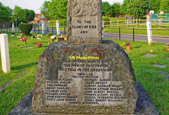 Photo 6"x4" Burpham War Memorial (2) - inscription, Burpham Lane, Burpham, Guildford Burpham\/TQ0152 c2012