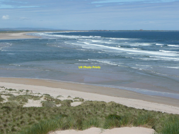 Photo 6"x4" View across the mouth of Budle Bay Bamburgh c2012
