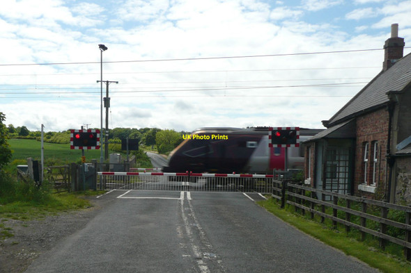 Photo 6"x4" Level crossing at Cragmill Siding Belford\/NU1033 c2012