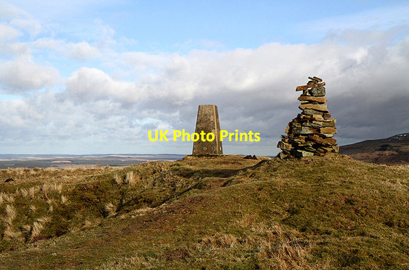 Photo 6"x4" The triangulation pillar on Kelky Fell Forest Head c2012
