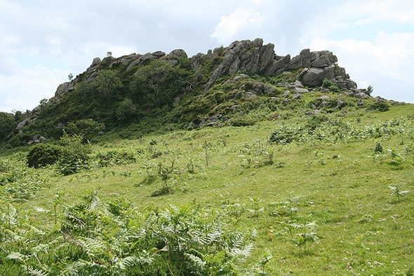 Photo 6"x4" Manaton: Greator Rocks  from the north west Bonehill\/SX7277 c2008