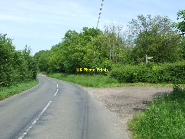 Photo 6"x4" Footpath Sign Bures c2012