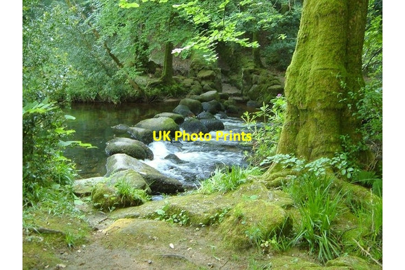 Photo 6"x4" Stepping stones across the North Teign Murchington c2006