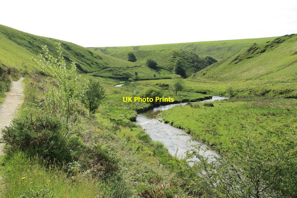 Photo 6"x4" River Barle flowing towards Flexbarrow Simonsbath c2012
