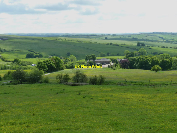 Photo 6"x4" White Lea Farm from above Bradnop c2012