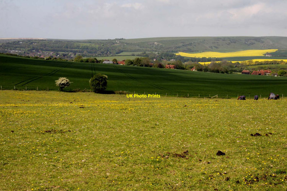 Photo 6"x4" Looking over a field at Wilmington Wilmington\/TQ5404 c2012