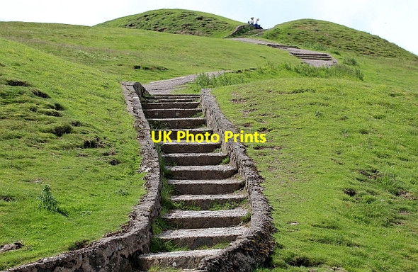 Photo 6"x4" Steps up to the top of Herefordshire Beacon. Little Malvern c2012