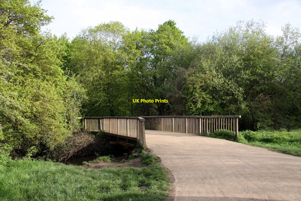 Photo 6"x4" Footbridge over Emm Brook Merryhill Green c2012