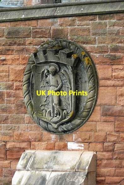 Photo 6"x4" Dumfries coat of arms, plaque on St. Michael's Bridge Dumfries c2012