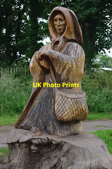Photo 6"x4" Shrimp Lady, Morecambe Cemetery Morecambe c2012