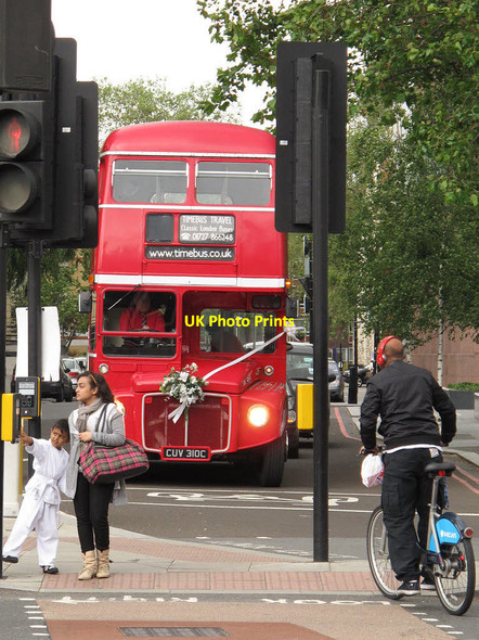 Photo 6"x4" Routemaster bus,  end on Marylebone\/TQ2881 c2012