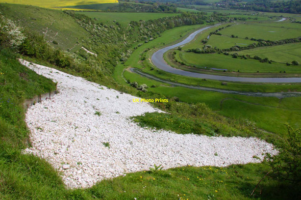 Photo 6"x4" The Litlington White Horse Exceat c2012