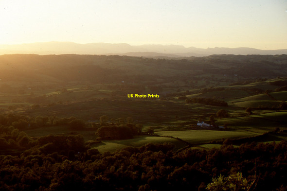 Photo 6"x4" Sunset light off Scout Scar Brigsteer c1996