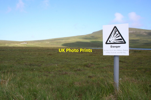 Photo 6"x4" Bombing range - BEWARE!! Loch Inshore c2012
