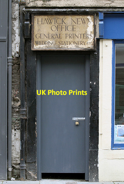 Photo 6"x4" An old sign in Hawick High Street Hawick c2012