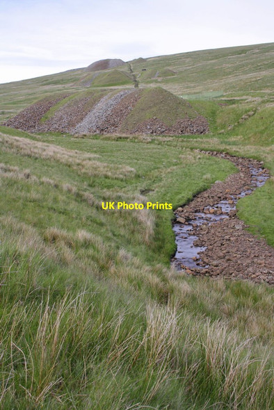 Photo 6"x4" Spoil heaps above Blea Moor tunnel and Little Dale Beck Ribble Head\/SD7779 c2012