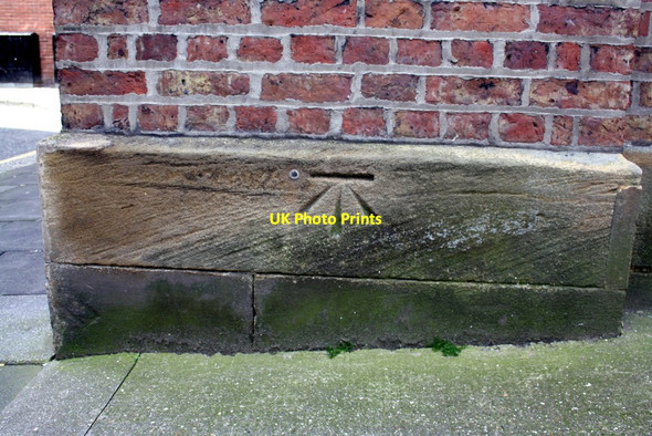Photo 6"x4" Benchmark on Brunswick Methodist Church Newcastle upon Tyne c2012