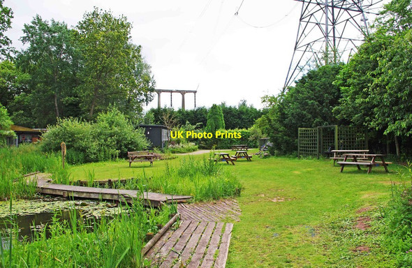 Photo 6"x4" Picnic area at Bishops Wood Centre, near Crossway Green Chadwick c2012