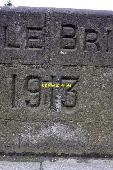 Photo 6"x4" Benchmark on Bedale Bridge Bedale c2012