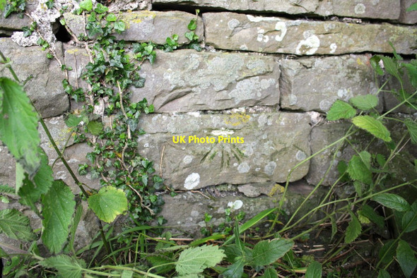 Photo 6"x4" Benchmark on barn near 'Howraine' West Burton\/SE0186 c2012
