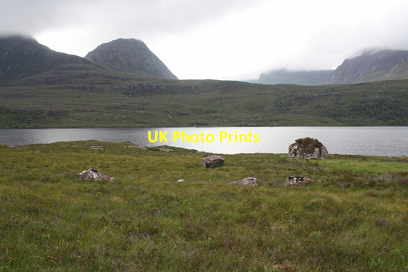 Photo 6"x4" Moorland north of Loch Lurgainn Loch Bad na h-Achlaise\/NC0808 c2012