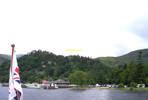 Photo 6"x4" The pier at Glenridding viewed from ferry boat Patterdale c2012